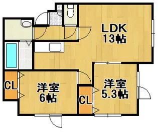 CANAAN黄金南III【1階】の間取り