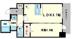 アドバンス西梅田フォルン【5階】の間取り