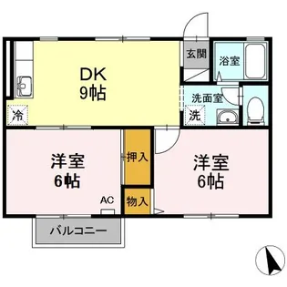 メゾンルミエール【2階】の間取り