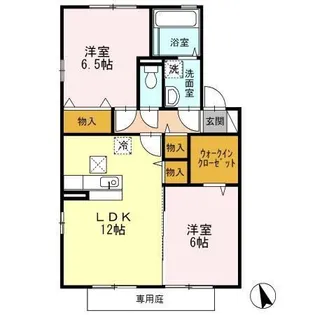 スカイコート大村(II・III) III棟【1階】の間取り