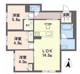 ゼーゲンハウス【1階】の間取り