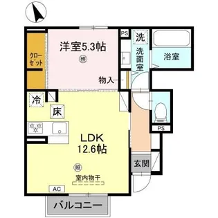 ヴィラーチェII【1階】の間取り