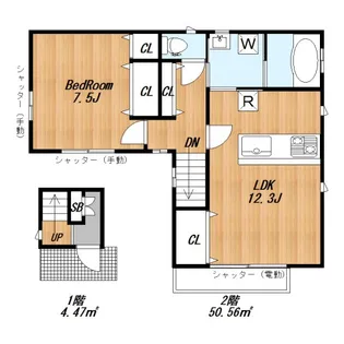 東京都新宿区新宿7【アパート】の間取り