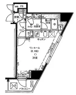 グレイス高輪タワー【5階】の間取り