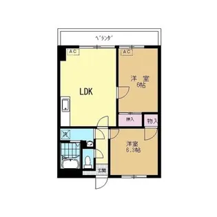 リブステージ横浜【5階】の間取り