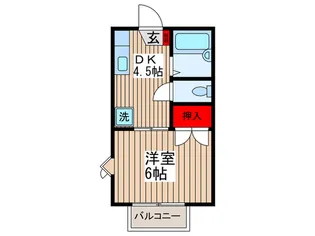 ベルゾ-ネH・K【2階】の間取り