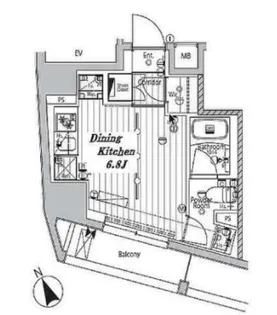 メイクスデザイン品川戸越【7階】の間取り