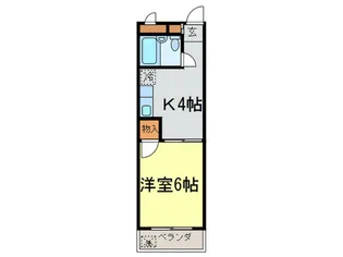 山本リバーサイドマンション【2階】の間取り