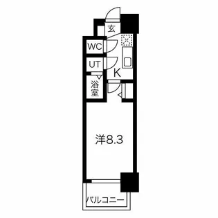 プレデコート北田辺【9階】の間取り