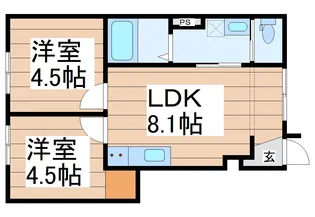 グリーンパーク南光台東【1階】の間取り