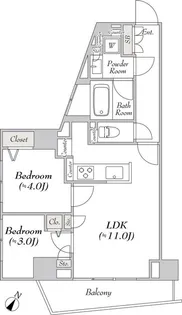 ルミーク文京千石【4階】の間取り
