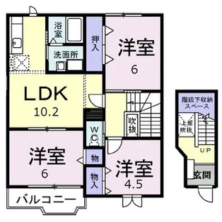 メゾンドールB【2階】の間取り