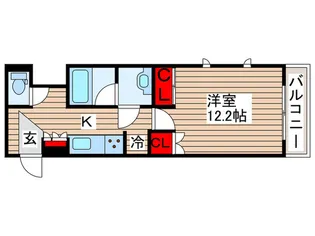 エスティメゾン銀座【4階】の間取り