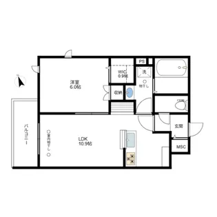 PALM SPRINGS 下丸子【2階】の間取り