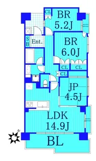 ナイスシティアリーナ横濱鶴見【2階】の間取り