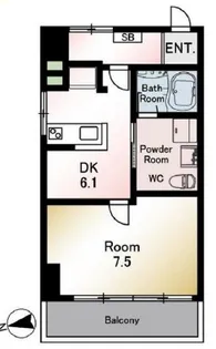 秀和六本木レジデンス【6階】の間取り