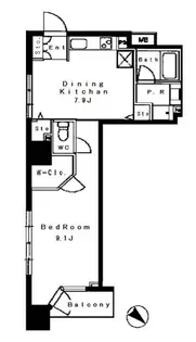 ルクレ新川レジデンス【3階】の間取り