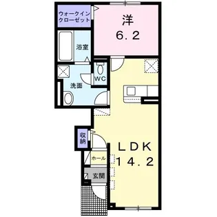 ブルー クレール II【1階】の間取り