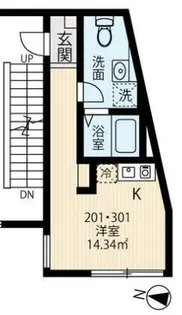 フィオーレ北赤羽【3階】の間取り