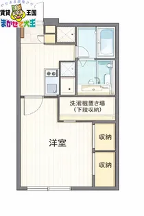 レオパレスリバーサイド扇町【2階】の間取り