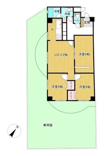 イトーピア稲毛マンション【1階】の間取り