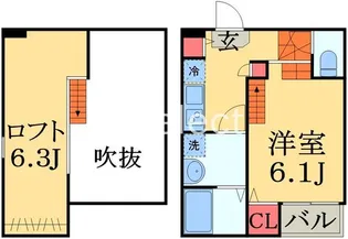 ハーモニーテラス亥鼻【2階】の間取り