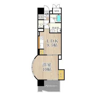 マスターズレジデンス道頓堀II【5階】の間取り