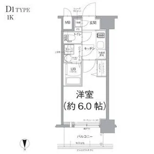 エスリード江坂アンムート【6階】の間取り