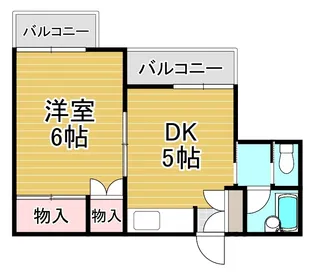 中台ハイツ【2階】の間取り