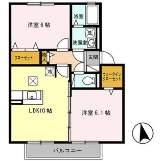 メゾン・クレシア A【1階】の間取り