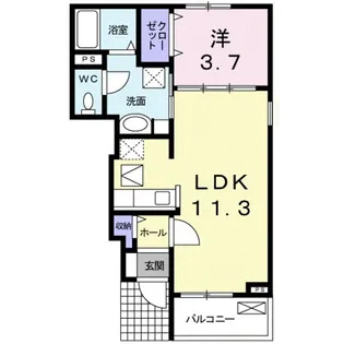 フルリール南栄II【1階】の間取り