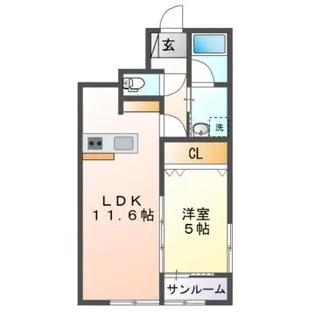 ル グラン【1階】の間取り