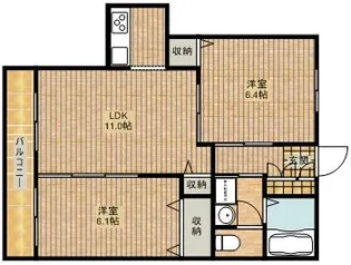 アトリエール【1階】の間取り