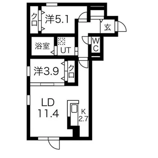 フィオリーノ【2階】の間取り