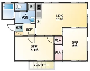 ヴィラシェリー【1階】の間取り