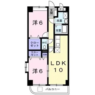 美フィリア【1階】の間取り