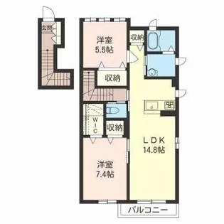 Famille Garden II【2階】の間取り