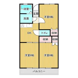 USKコーポ【1階】の間取り