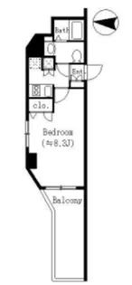 クロスレジデンス清澄白河【5階】の間取り