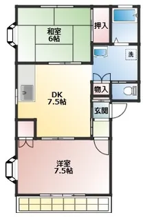 サンハイム B【2階】の間取り
