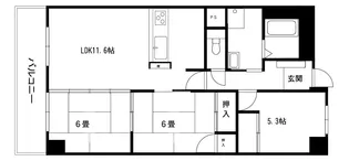 カサベラ遠石【1階】の間取り