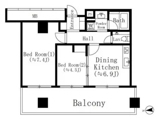錦町トラッドスクエア【15階】の間取り