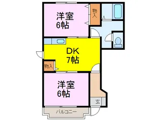 ユーロパレスI【1階】の間取り