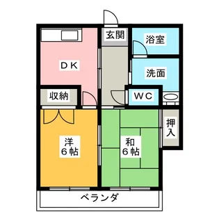サンフラワーI【1階】の間取り