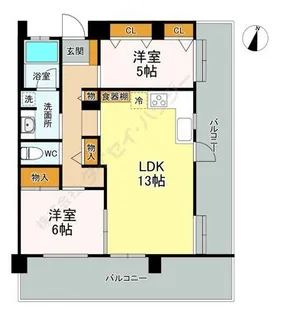 ニュー千葉稲毛ビル【8階】の間取り