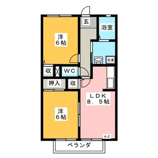 トゥインクル岩倉【2階】の間取り