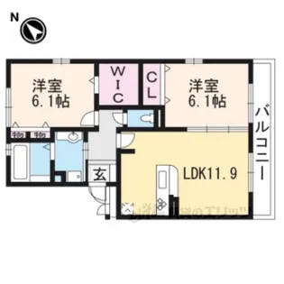 アルタ唐崎ビュー【2階】の間取り