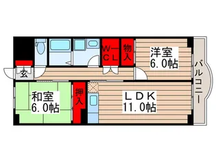 シラカワパレス【1階】の間取り