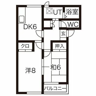 クレーネA【1階】の間取り