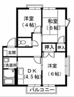 フレグランス阿賀南 D棟【2階】の間取り